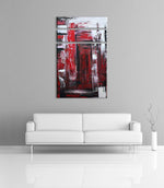 Abstract photos - Red, black and white abstract acrylic painting